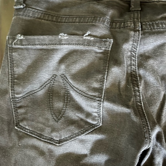 Level 99 Lily Style Black Wash Denim Distressed Skinny Straight jeans Size 25 - Picture 7 of 10